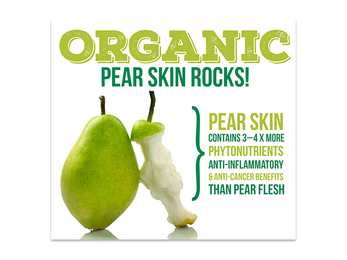 Facebook Ad Organic Pear Skin