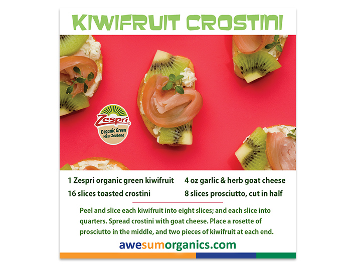 Facebook Ad Kiwifruit Crostini