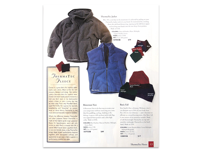 Mont-Bell Catalog Page