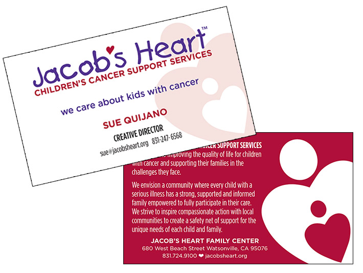 Jacob's Heart Biz Cards